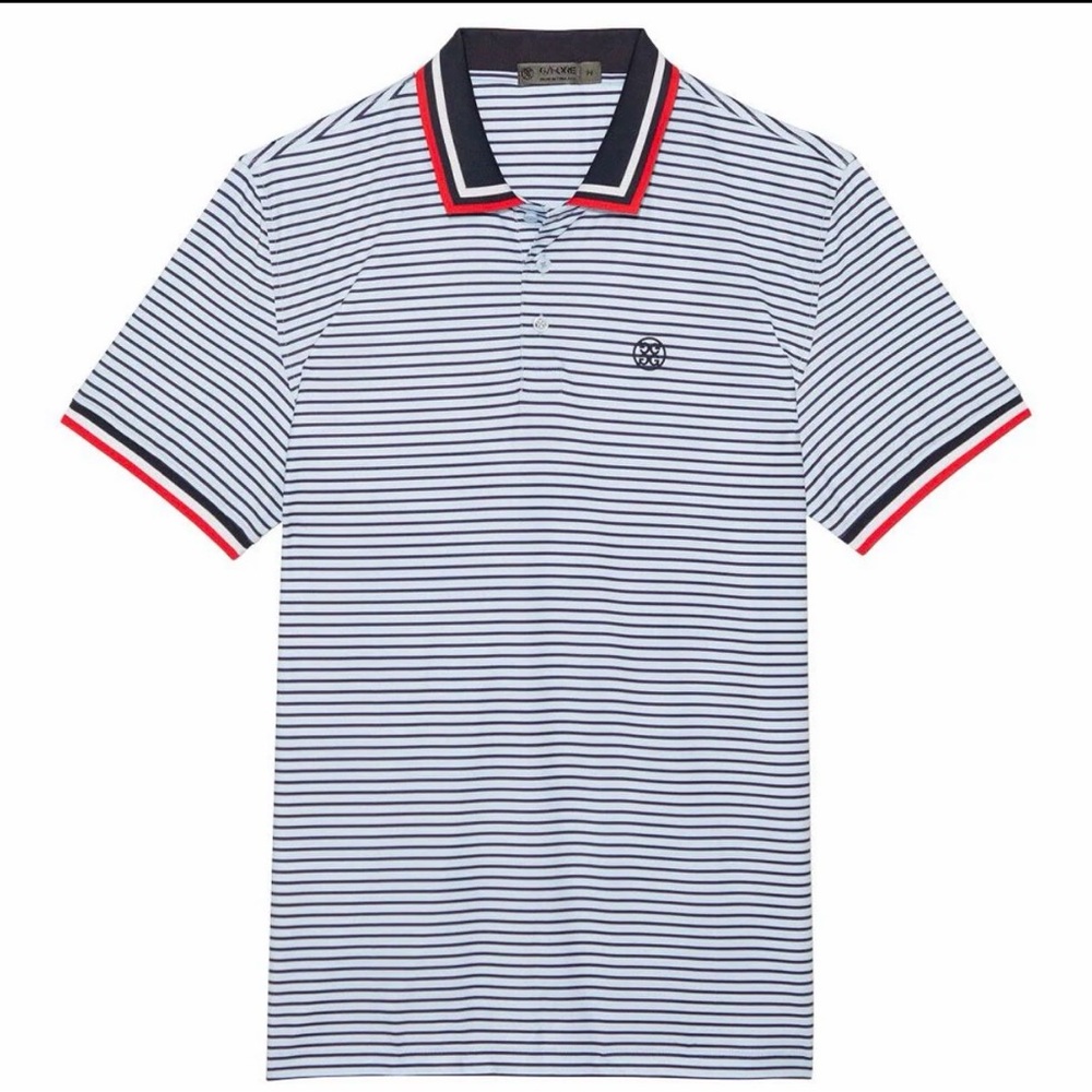 Gfore Skull & T's 3D Tech Jersey Golf Polo Sky - 23 Men